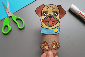 DIY Hund aus Klopapierrolle